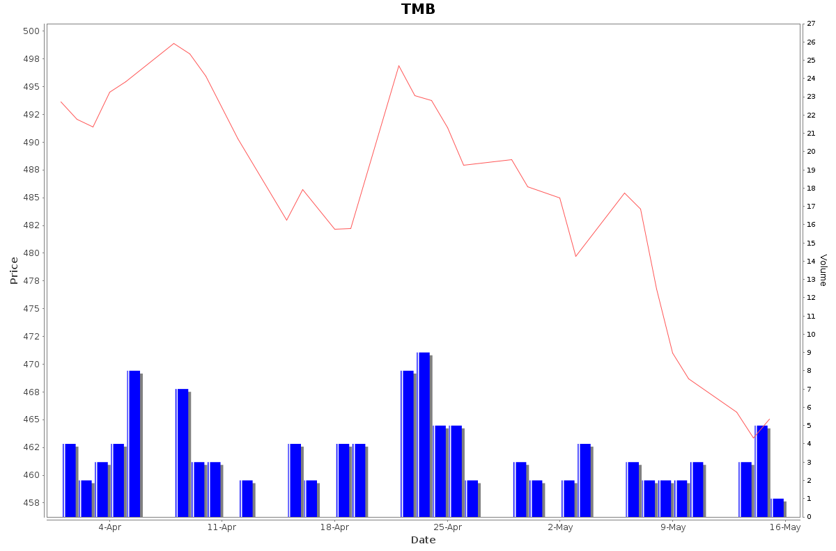 TMB Daily Price Chart NSE Today